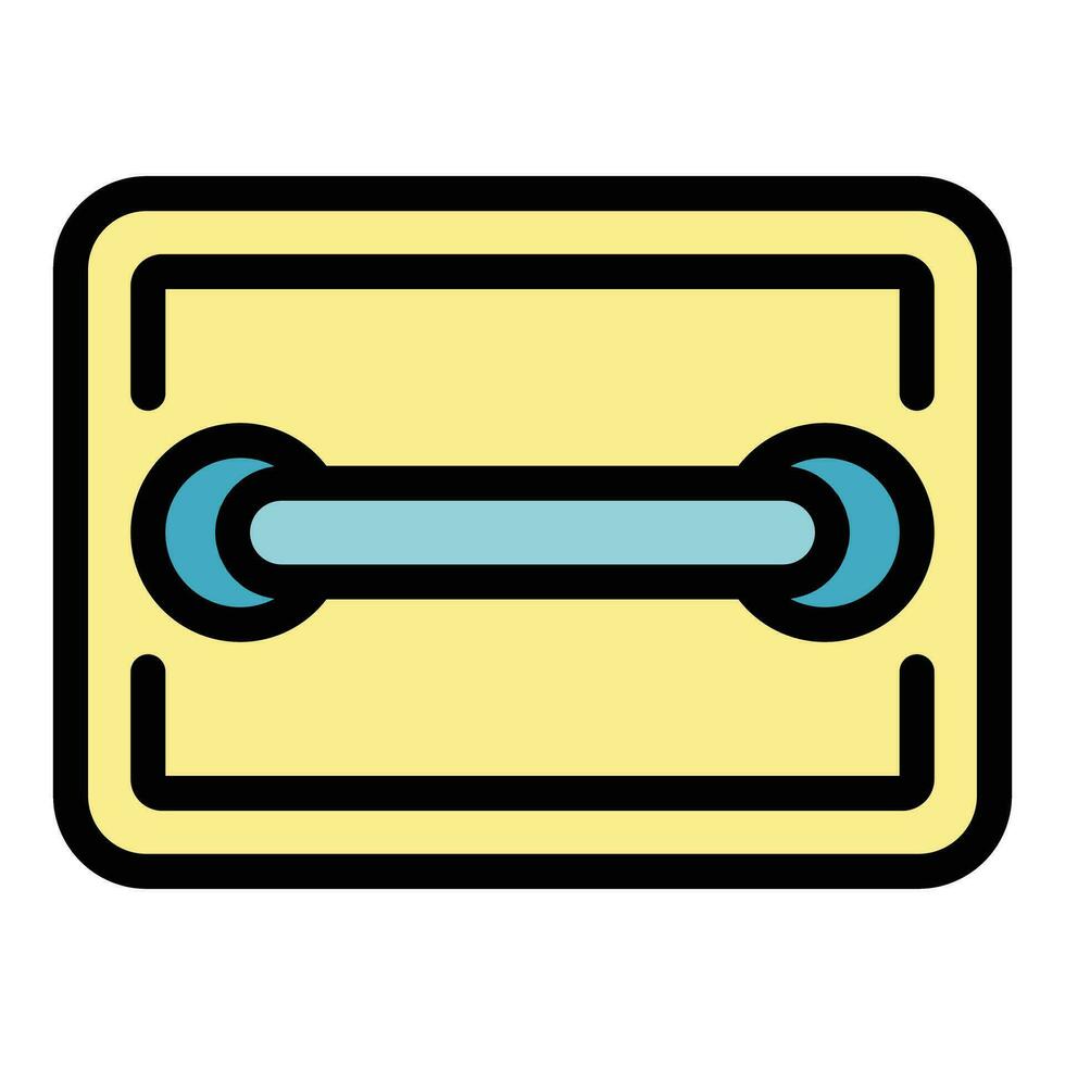 Top view lunch box icon vector flat