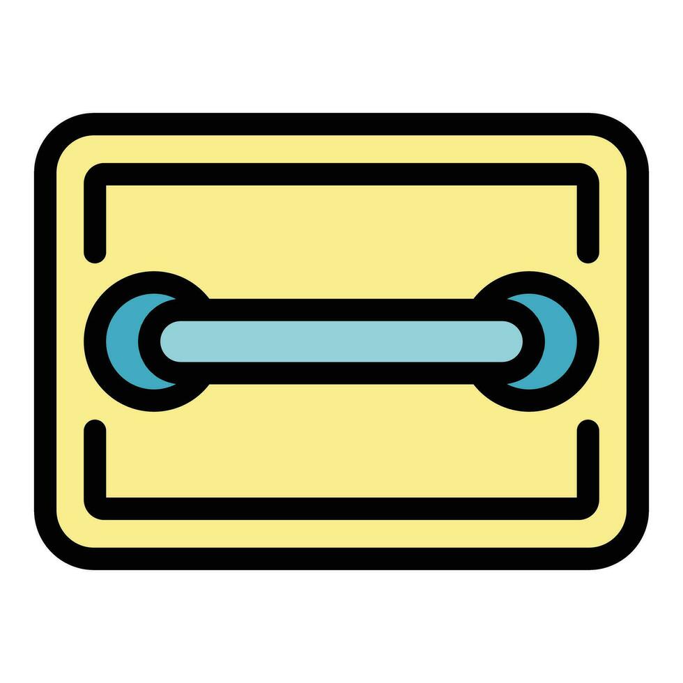 Top view lunch box icon vector flat