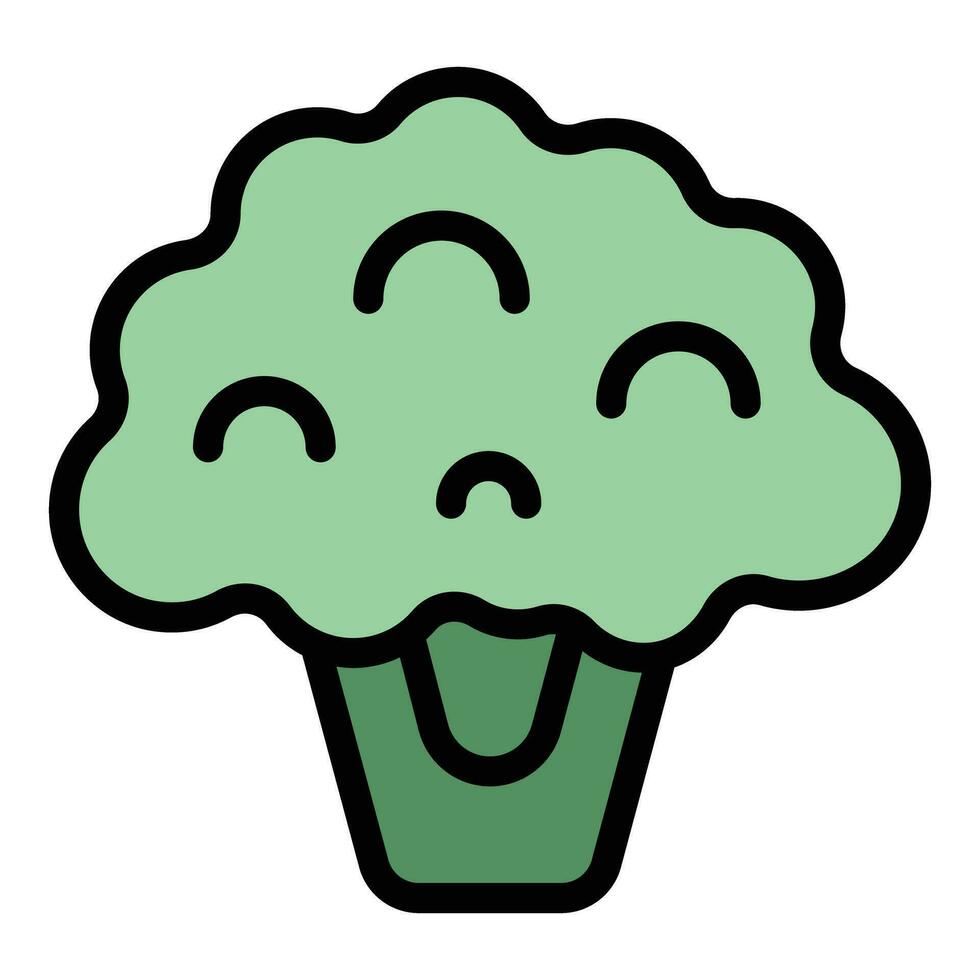 Broccoli icon vector flat