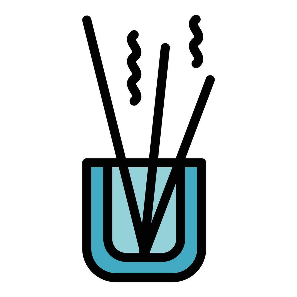 Smoke sticks icon vector flat