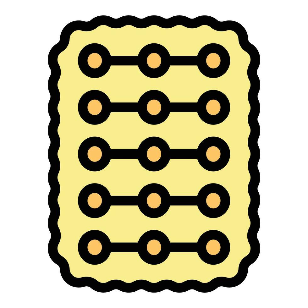 Chip biscuit icon vector flat