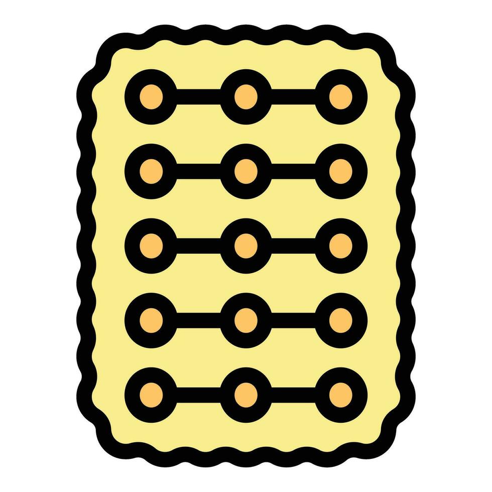 Chip biscuit icon vector flat