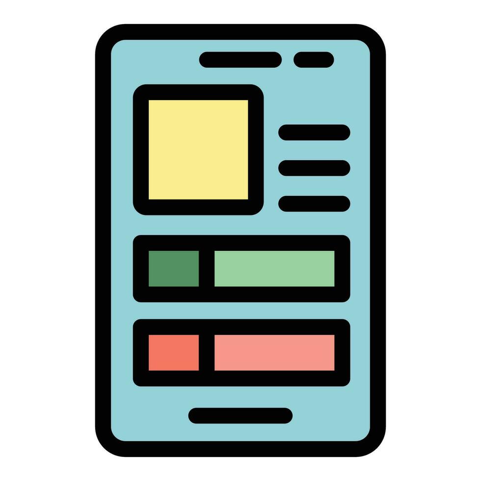 Mobil app icon vector flat