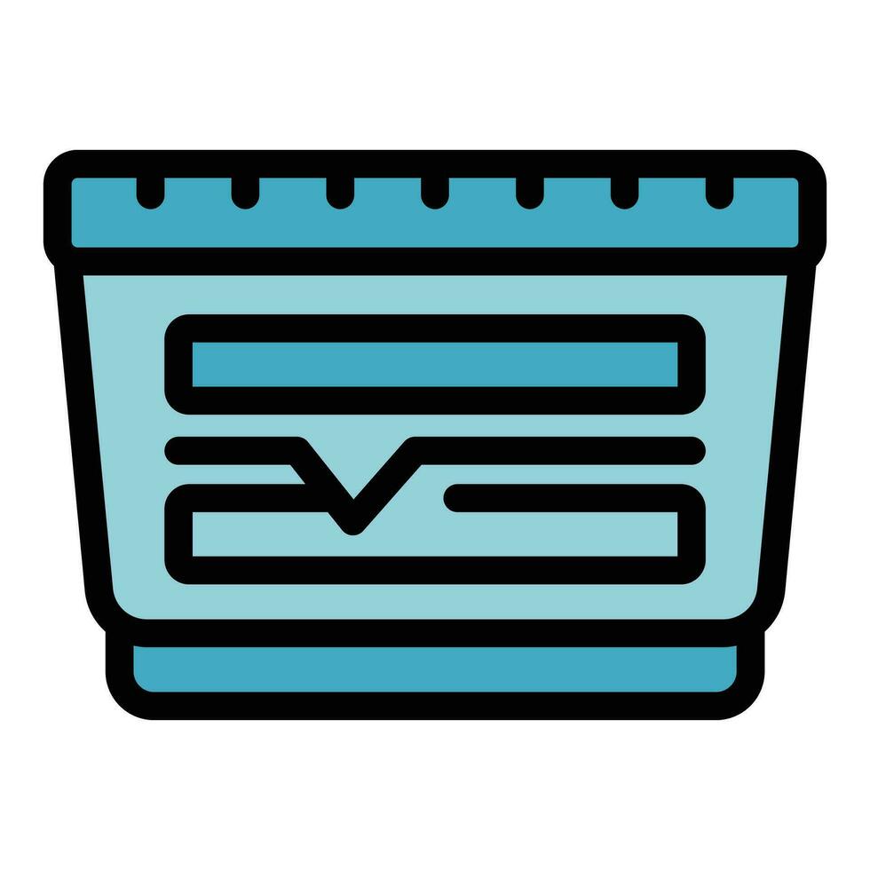 Meal container icon vector flat