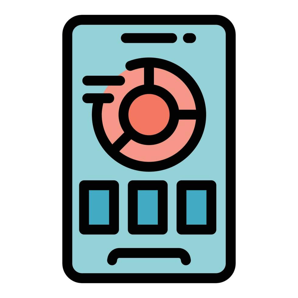Mobil app icon vector flat