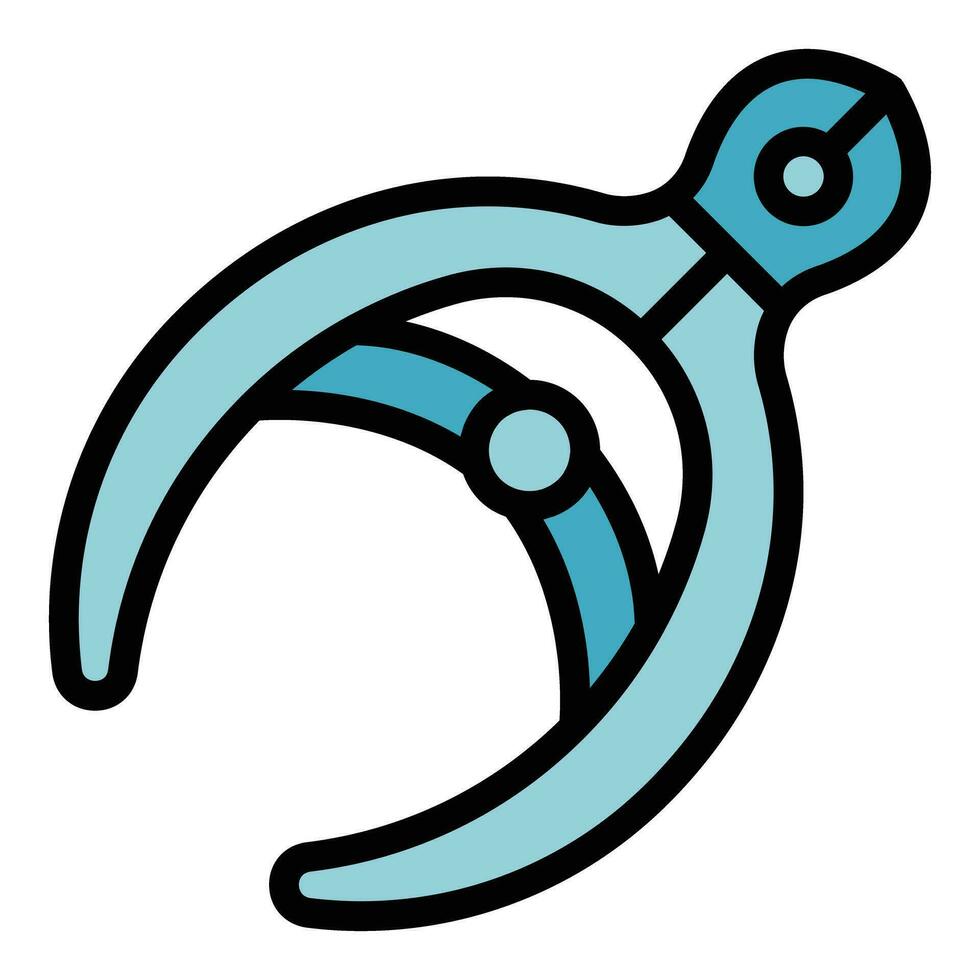 Nail pliers icon vector flat