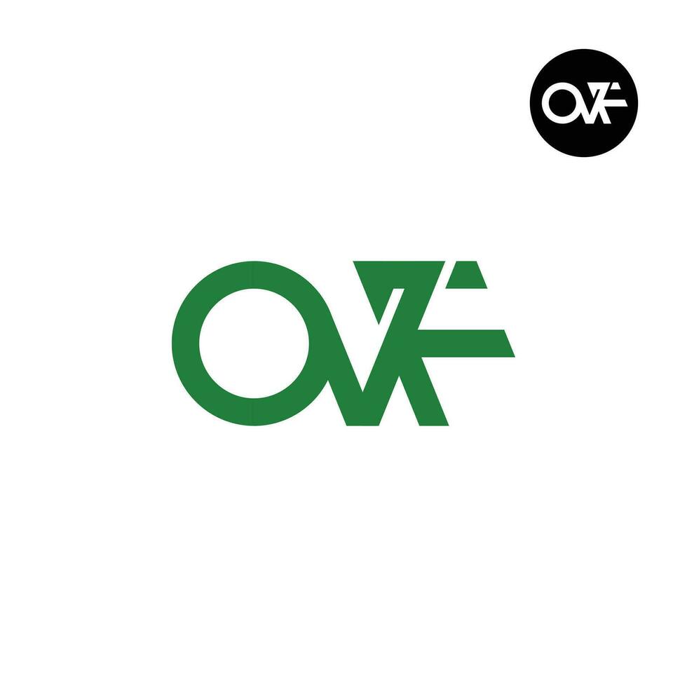 letra ovf monograma logo diseño vector