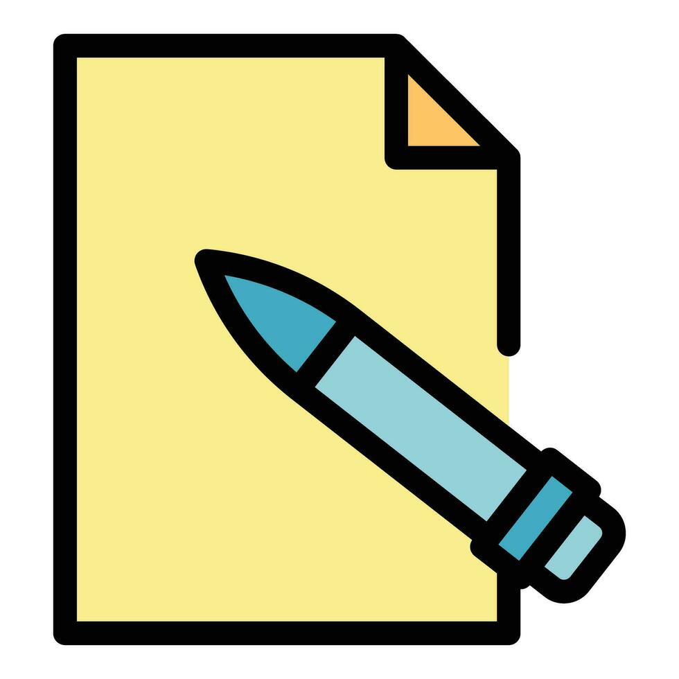 Pencil draw icon vector flat