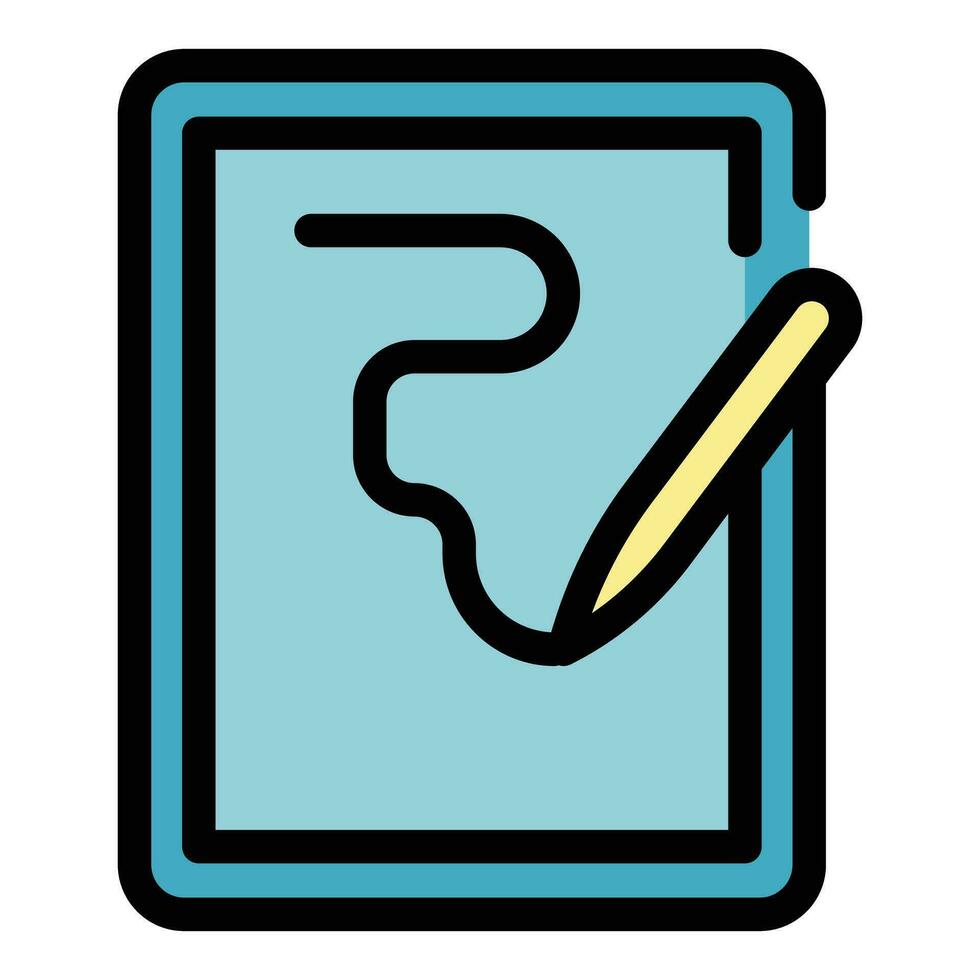 Artist nib icon vector flat