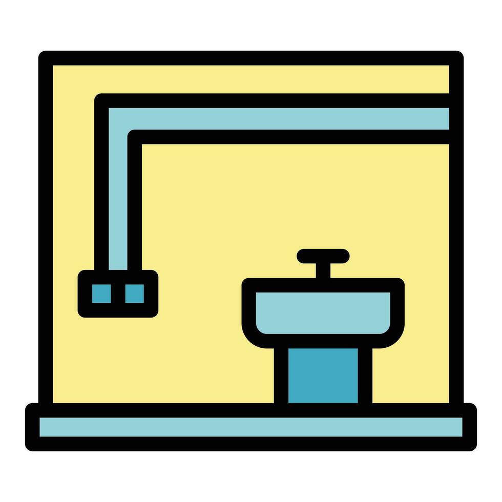 baño reparar icono vector plano