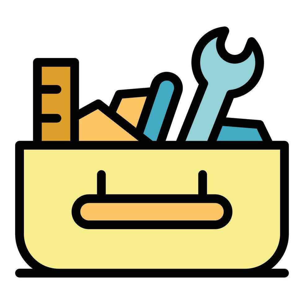Home tool box icon vector flat