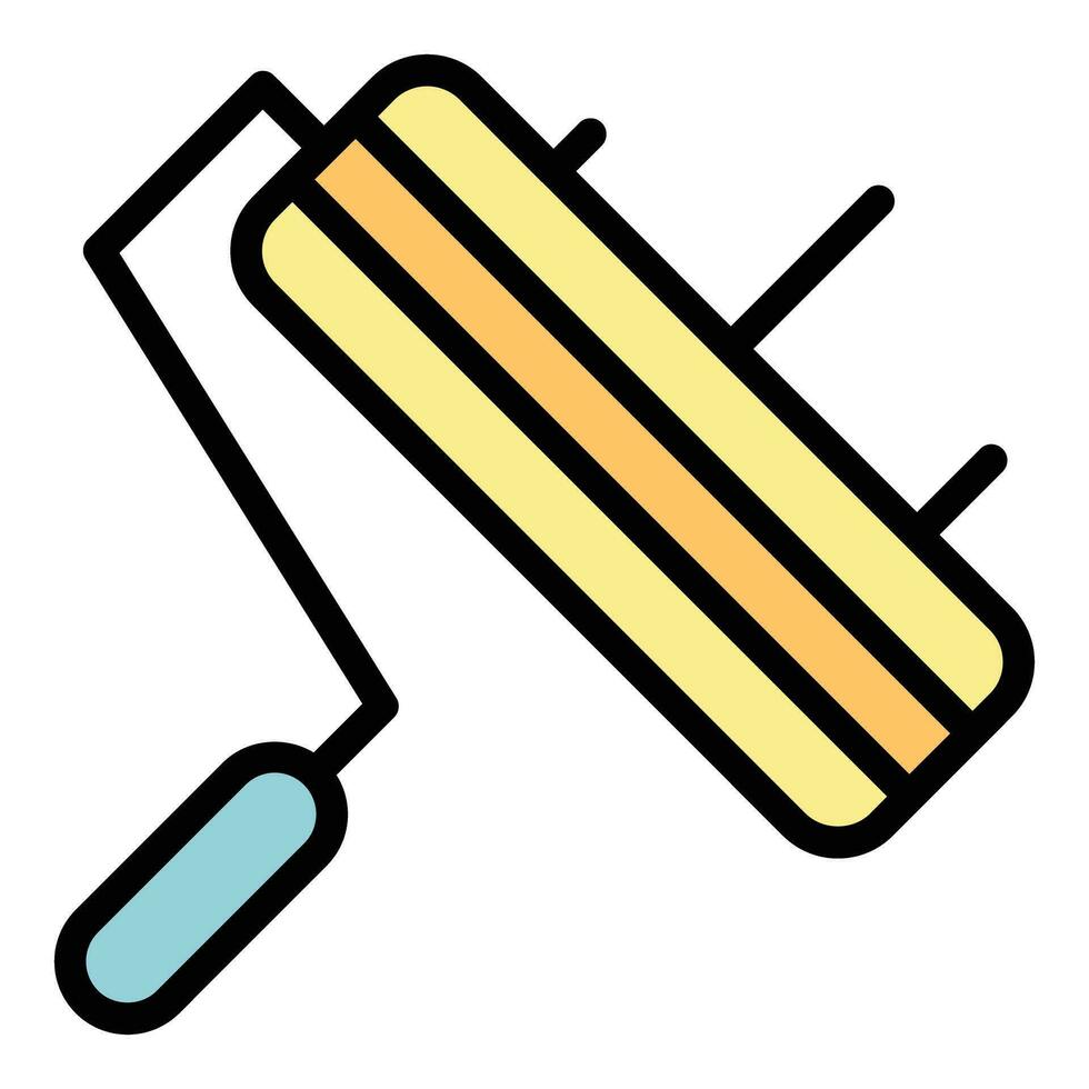 Paint roller icon vector flat