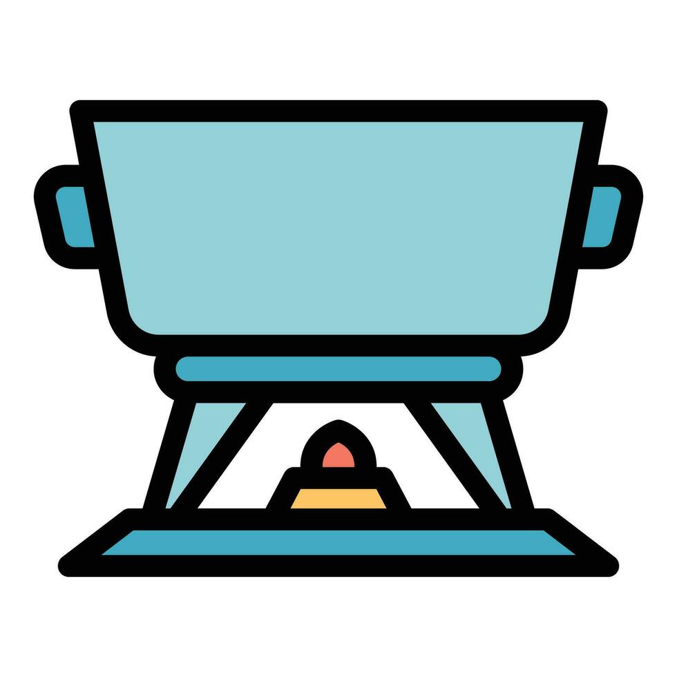 Melted food icon vector flat
