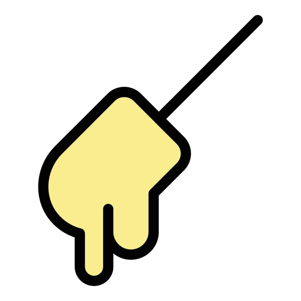 Hot cheese fondue icon vector flat