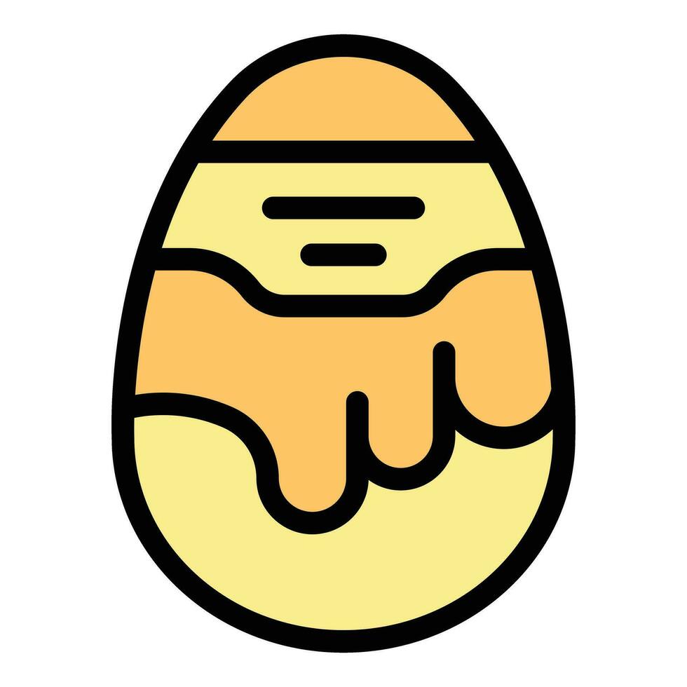 Chocolate egg icon vector flat