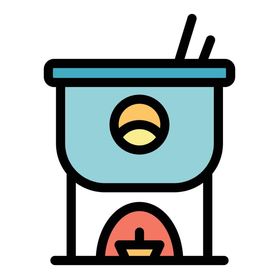 ardiente fondue icono vector plano