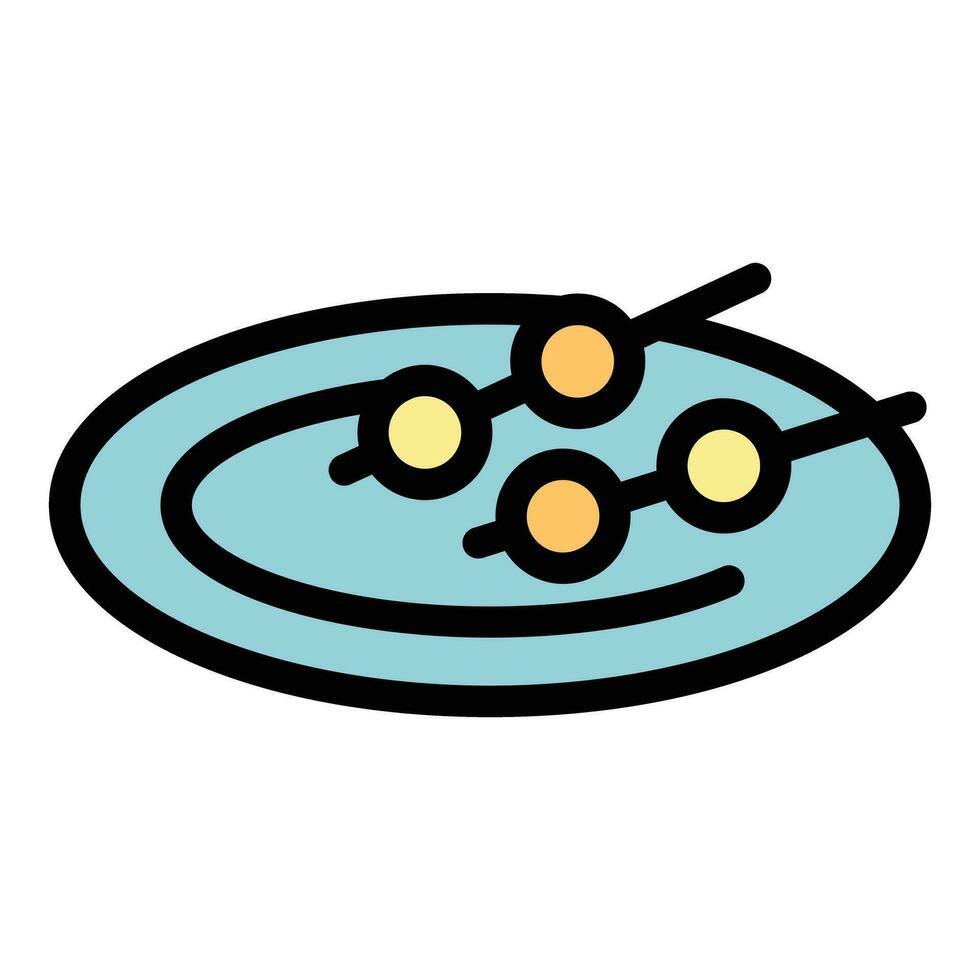 Fondue stick icon vector flat