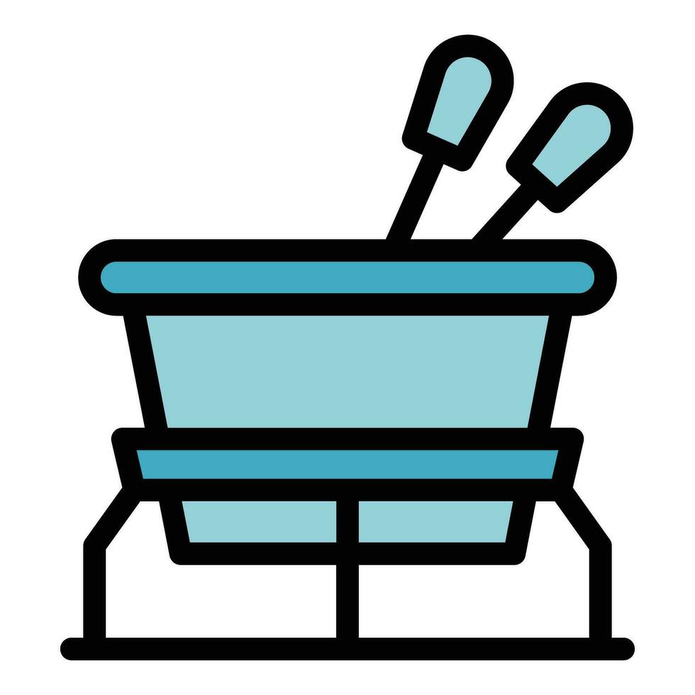 Fondue icon vector flat