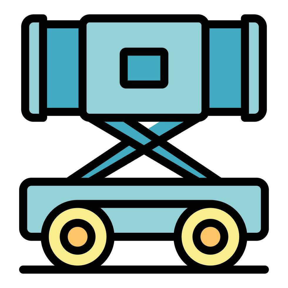 Plane stairs icon vector flat