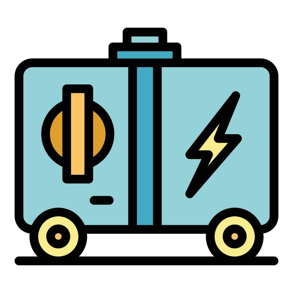 Gas generator icon vector flat