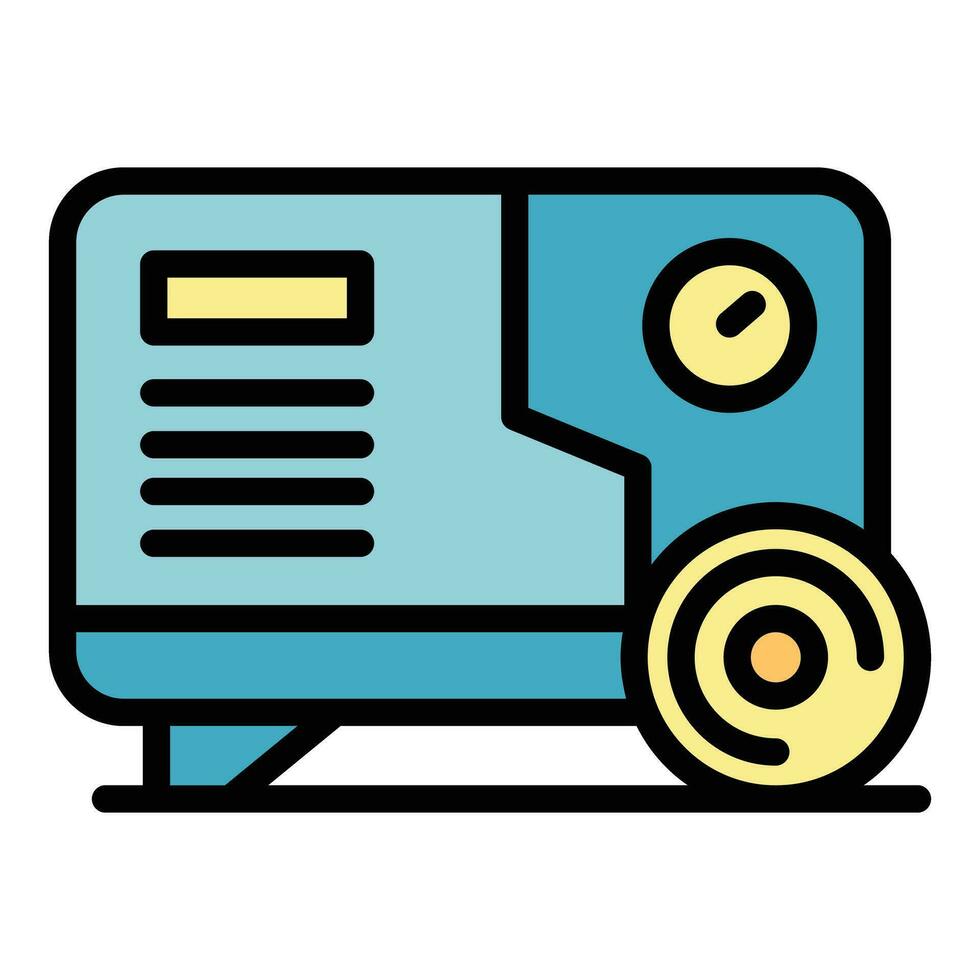 Power generator icon vector flat