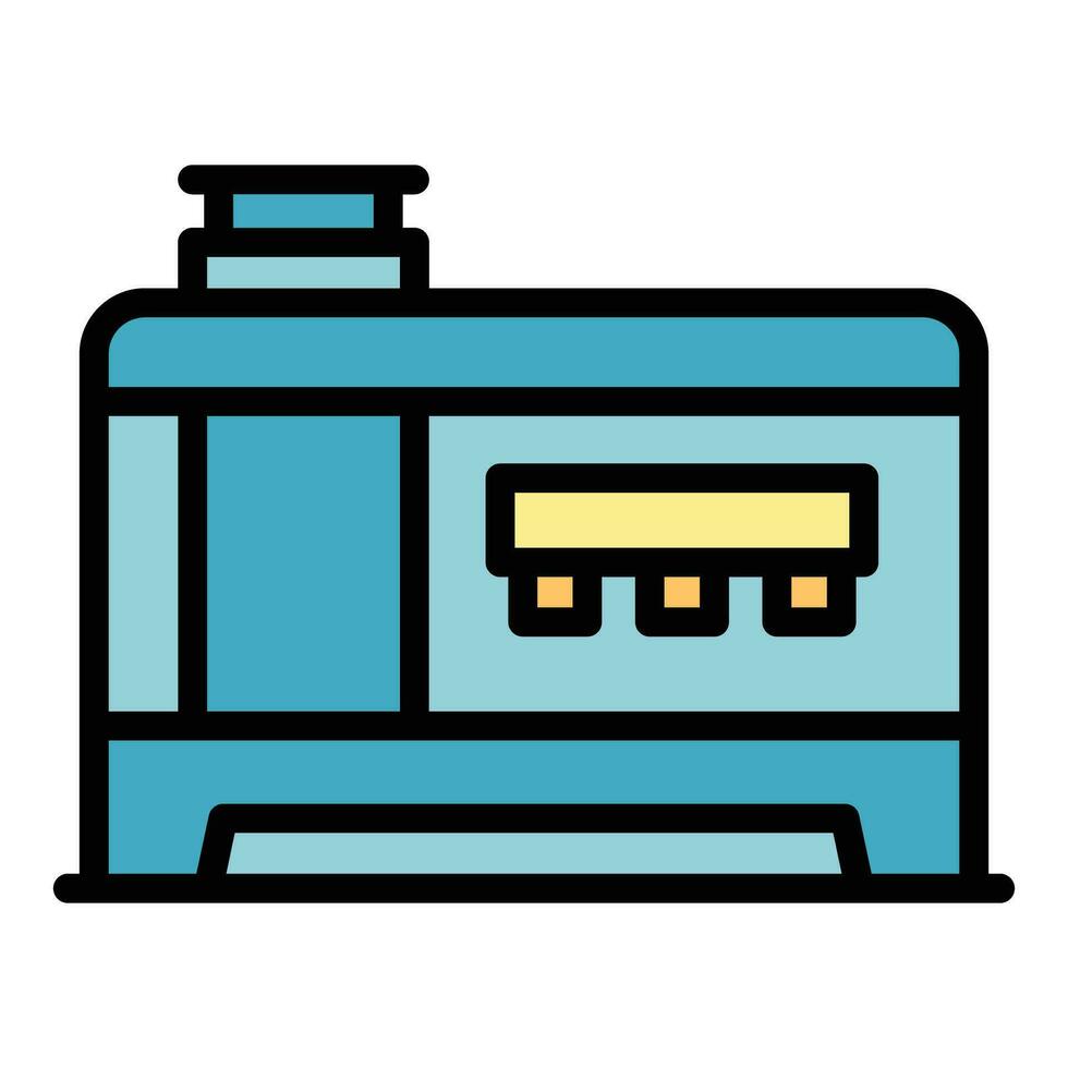 Solar generator icon vector flat