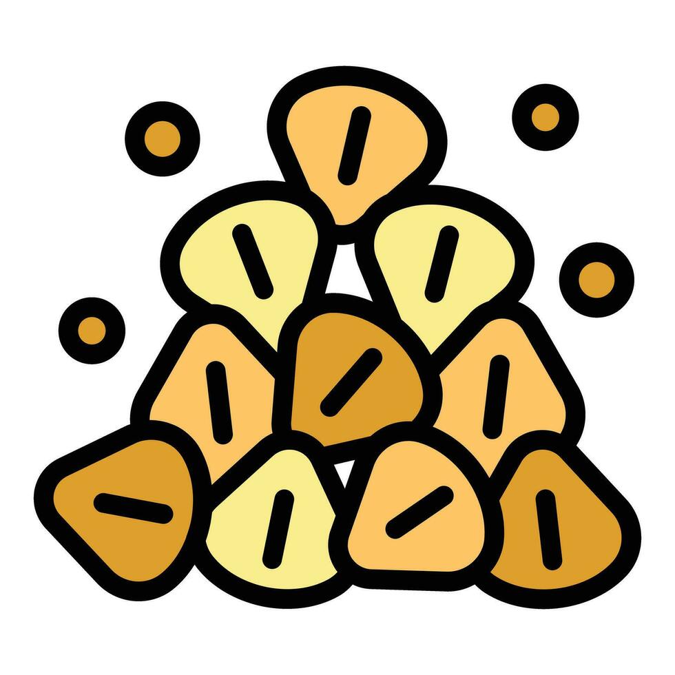 Buckwheat stack icon vector flat