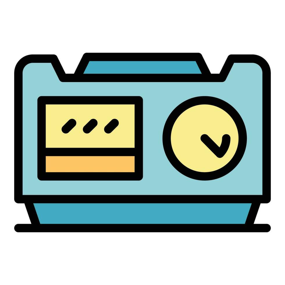 Generator station icon vector flat