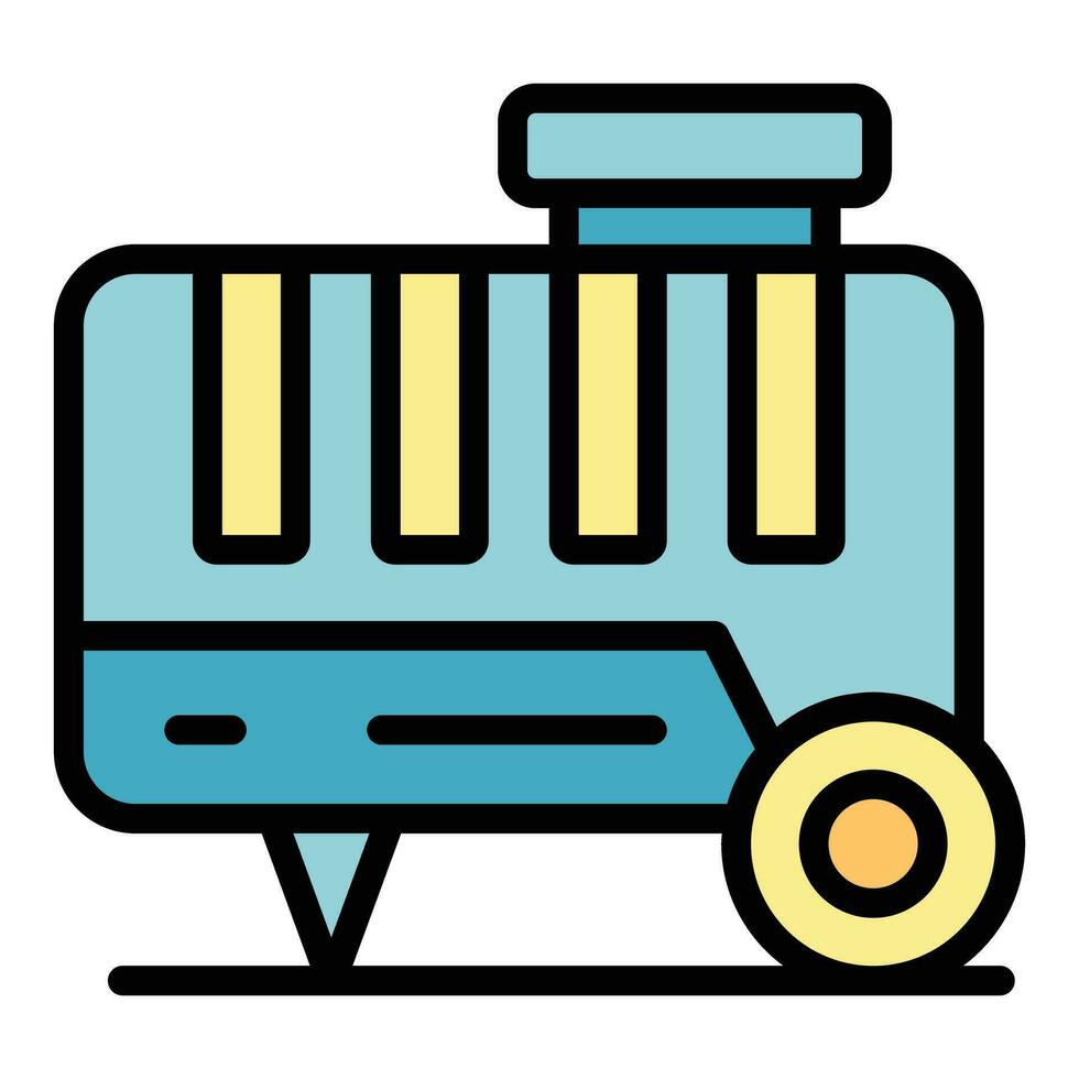 Generator motor icon vector flat