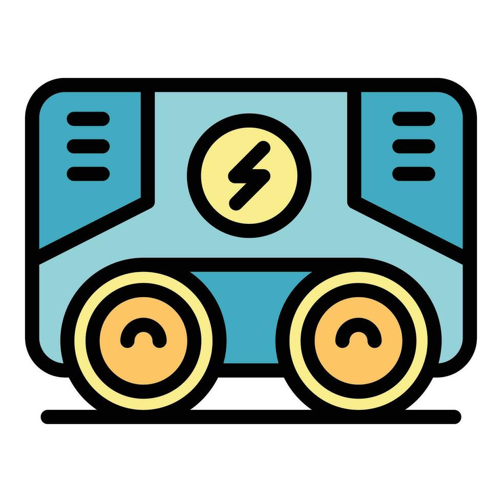 Small generator icon vector flat