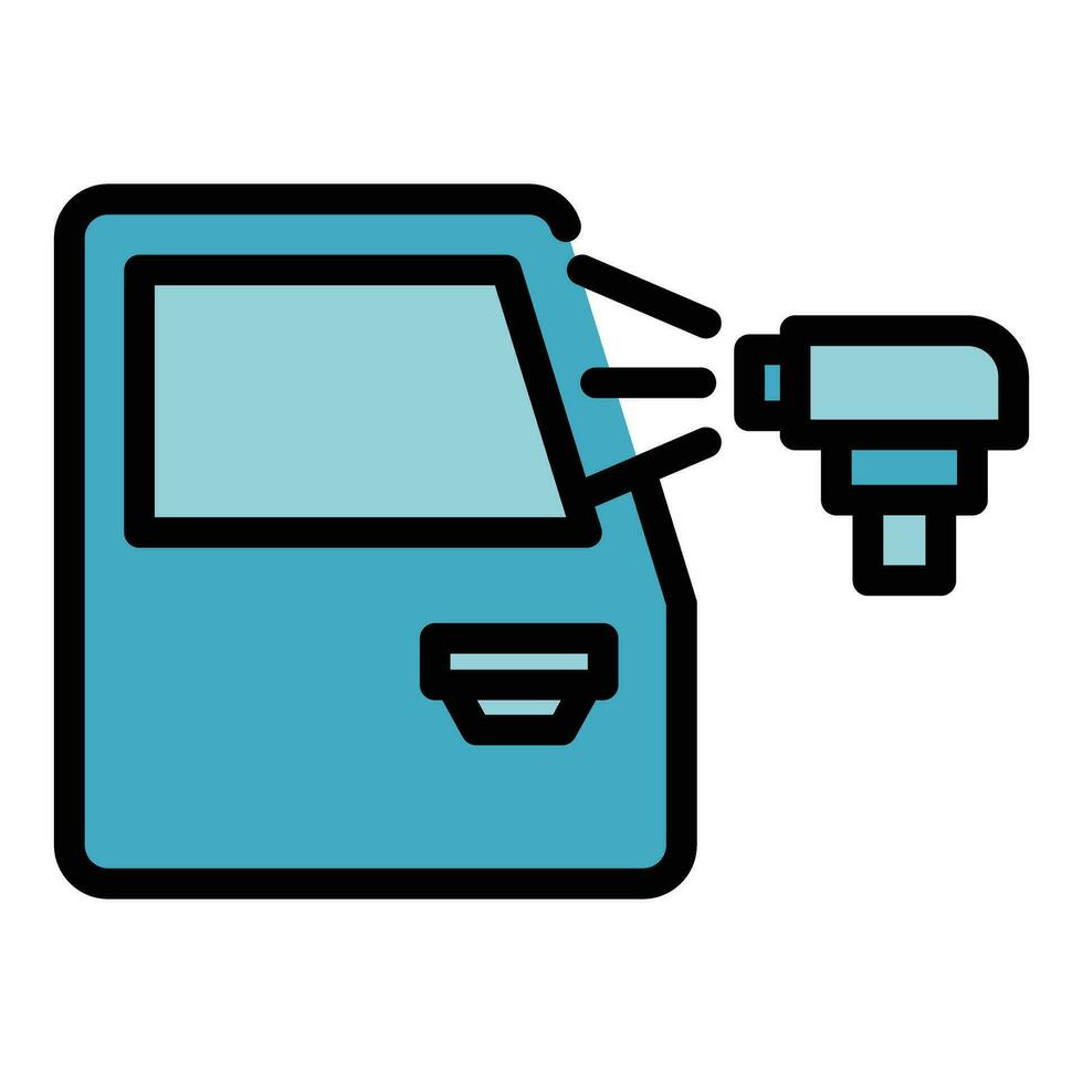 Car sprayer icon vector flat