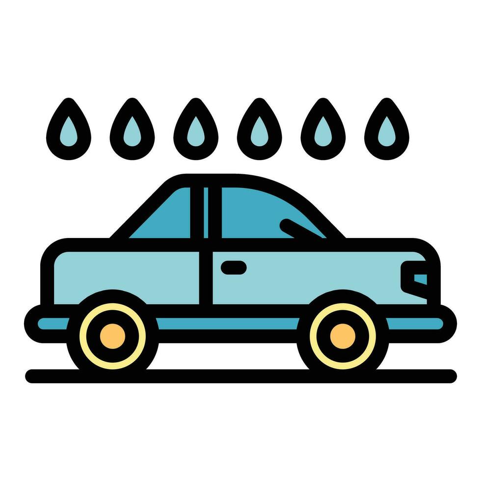 Car clean foam icon vector flat