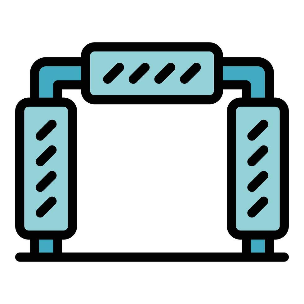 Automated car wash stand icon vector flat