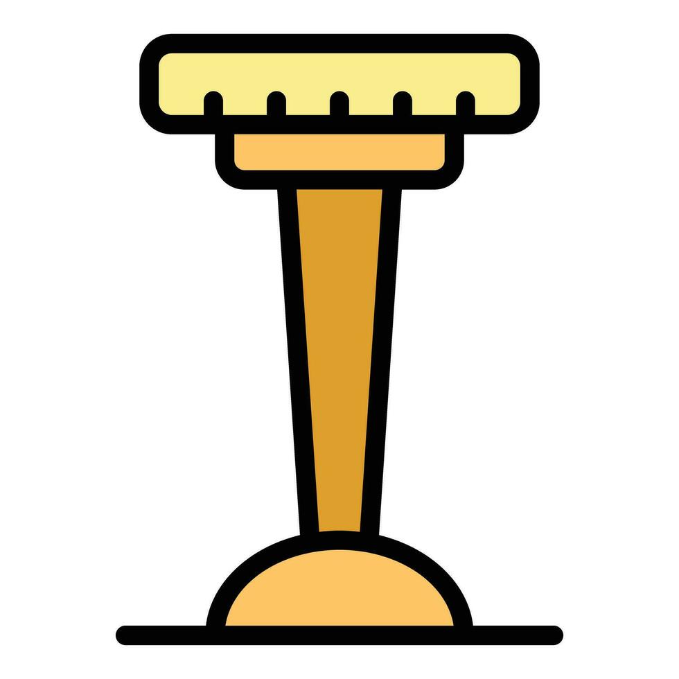Bistro bar stool icon vector flat