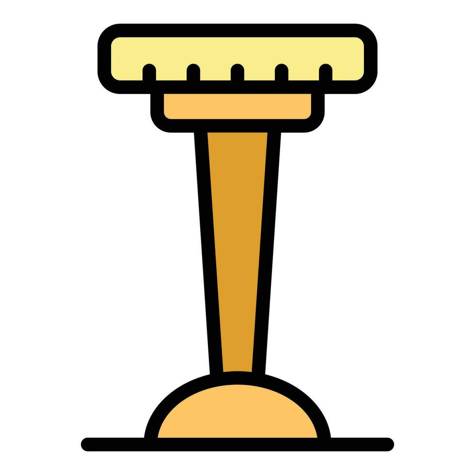 Bistro bar stool icon vector flat