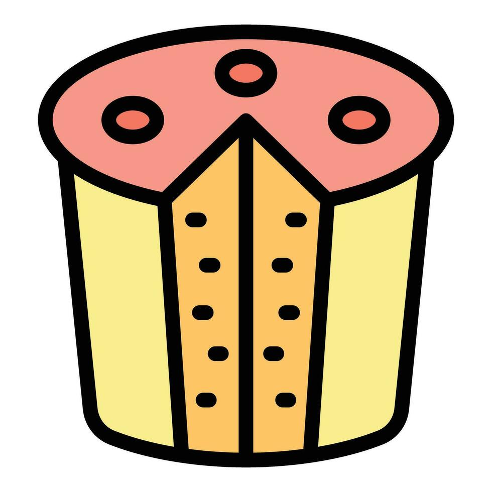 Bake panettone icon vector flat