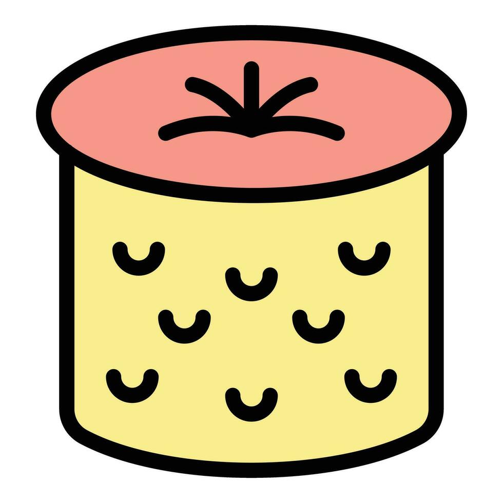 Frame panettone icon vector flat
