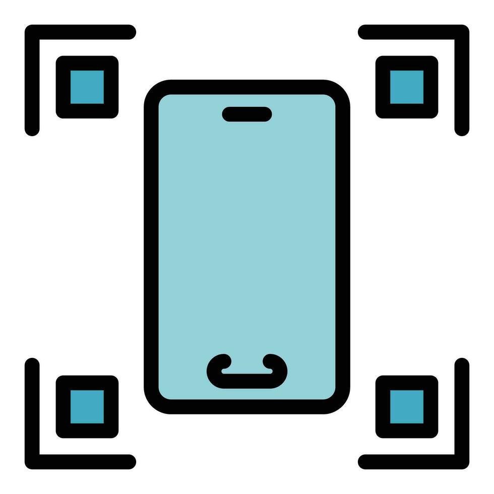 Phone snapshot icon vector flat