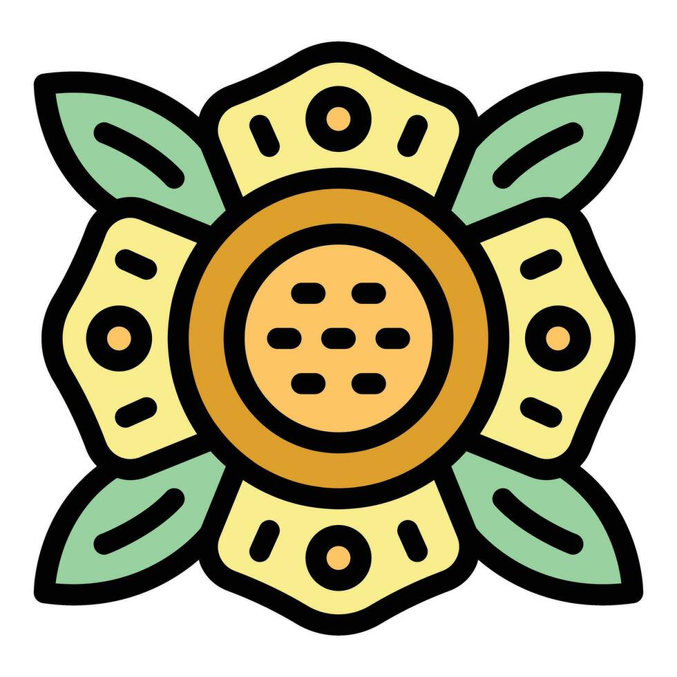 Stinky rafflesia icon vector flat