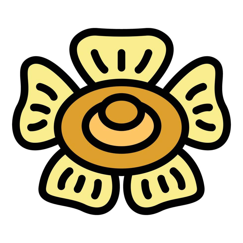 Rafflesia icon vector flat