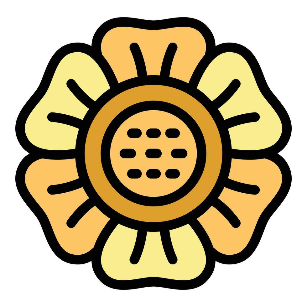 Tropical rafflesia icon vector flat