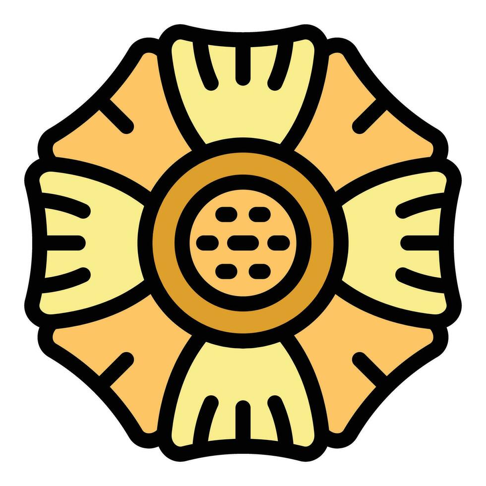 Jungle rafflesia icon vector flat