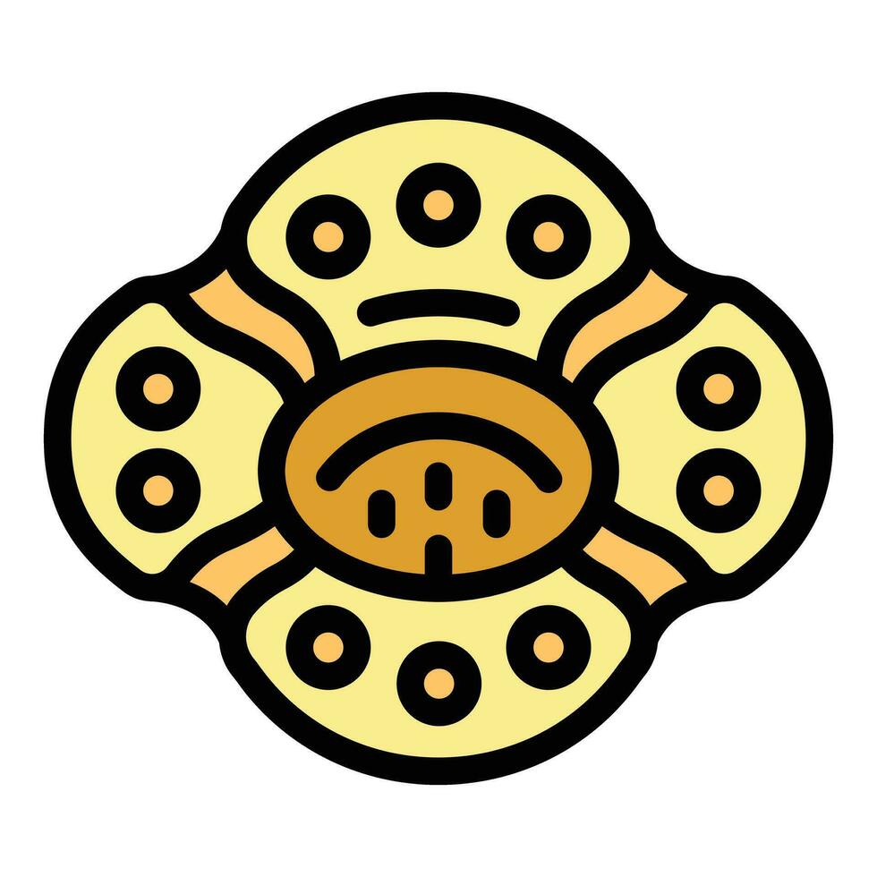 Coconut rafflesia icon vector flat