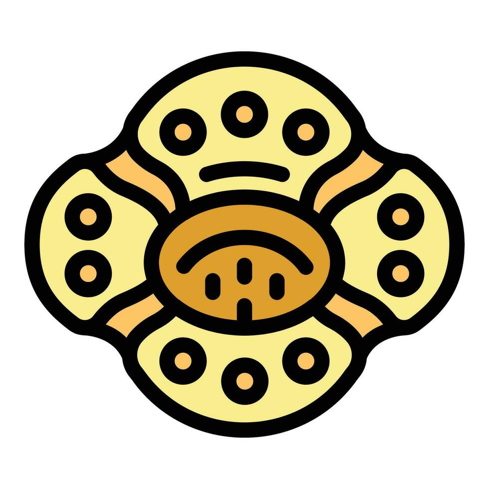 Coco rafflesia icono vector plano