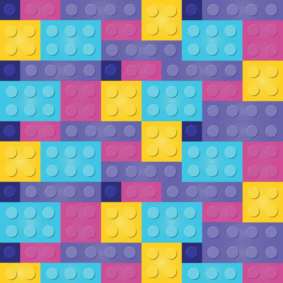 Background is made of a multicolored plastic constructor. vector