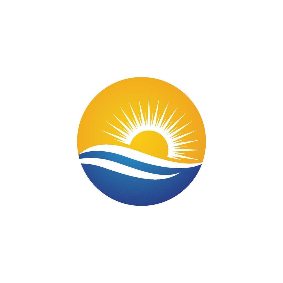 Water wave icon vector
