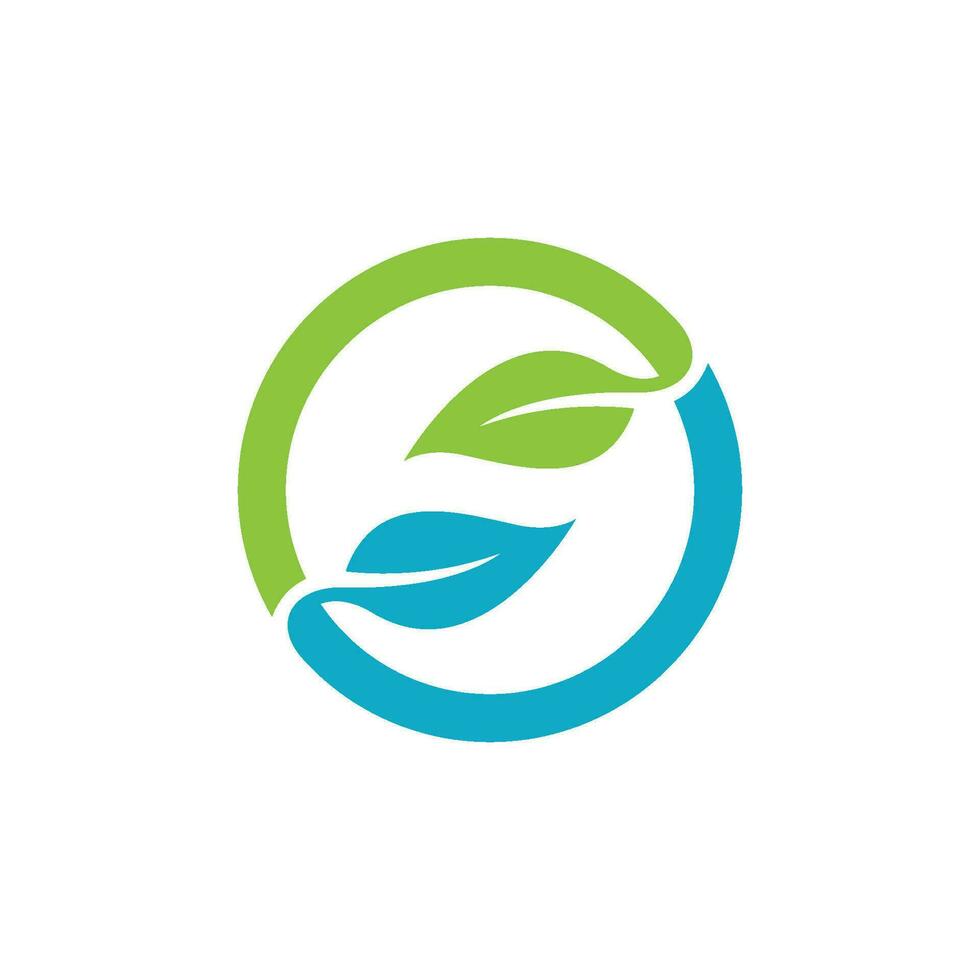 Logos of green Tree leaf ecology vector