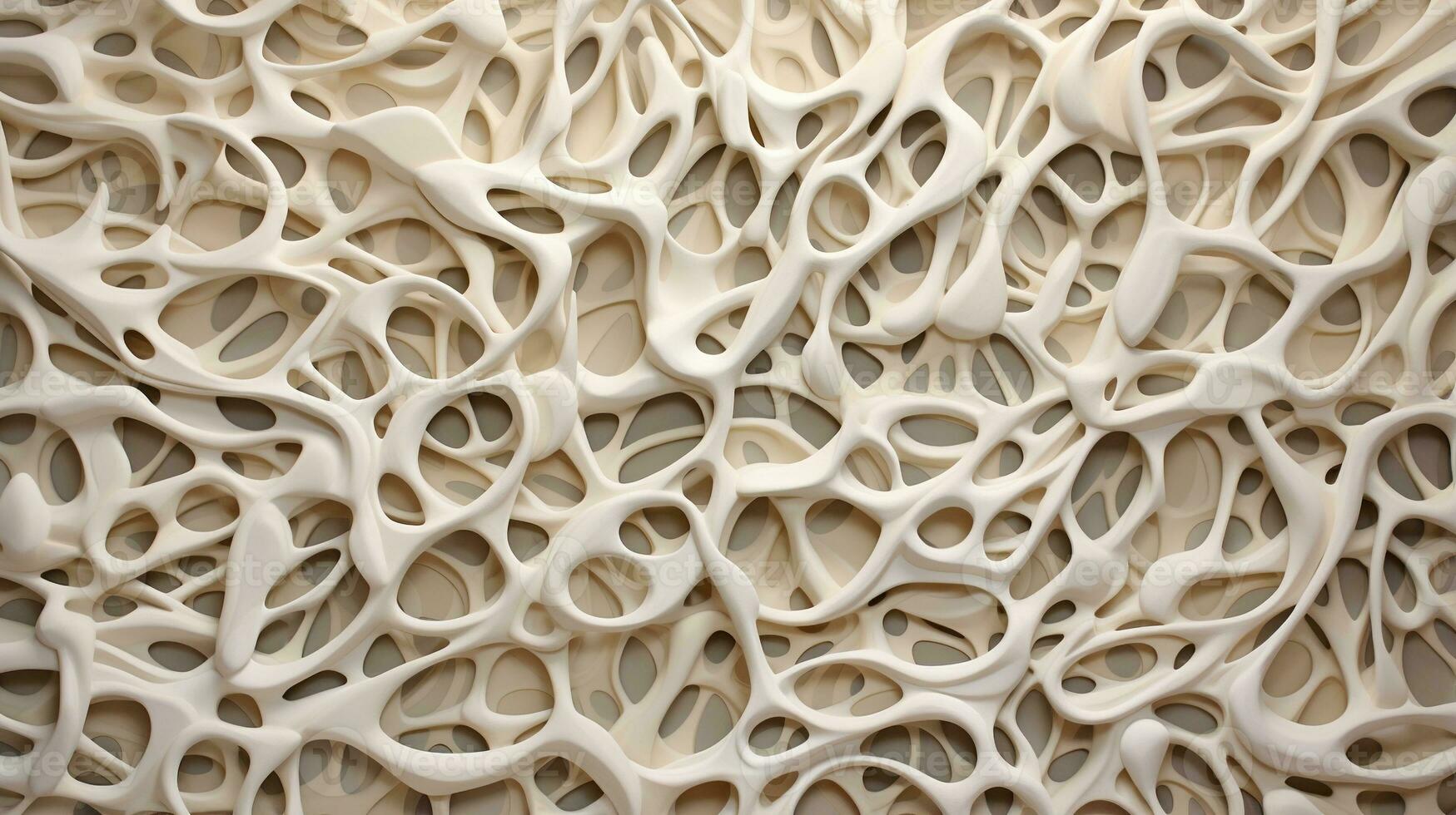 Generative AI, white, ivory and beige modelling clay, gypsum or ceramic background and texture, curls and flowing forms photo