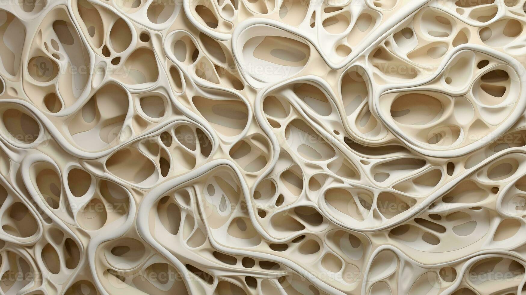 Generative AI, white, ivory and beige modelling clay, gypsum or ceramic background and texture, curls and flowing forms photo