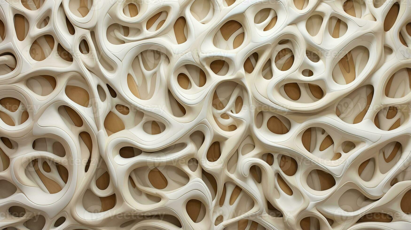 Generative AI, white, ivory and beige modelling clay, gypsum or ceramic background and texture, curls and flowing forms photo